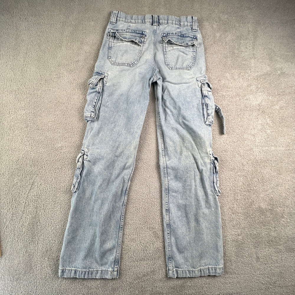 Aeropostale Low Rise Cargo Jeans Womens Small Light Y2K Distressed Utility Pants - Picture 5 of 15